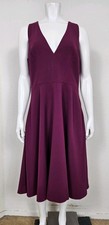 Dress The Population Womens Dress Size XL Sleeveless Purple Pockets V-Neck Party