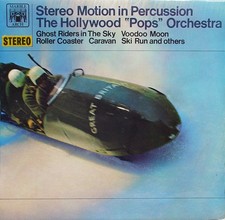 Hollywood Pops Orchestra - Stereo Motion In Percussion (LP, Album)