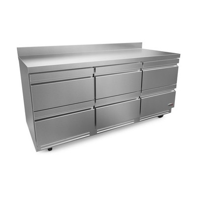 Fagor Refrigeration FUR-72-D6-N 72'' Undercounter Refrigerator w/ 6 Drawers, 2...