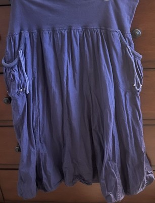 Unique Baba Brand Navy pocketed, grommet Maxi Skirt Size XL