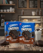 OREO Cakesters Double Chocolate Soft Snack Cakes, 5 2.02 oz Snack Packs, 2Pack