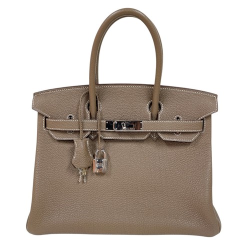 HERMES Birkin 30 Calfskin Handbag N Stamp #OKB6519