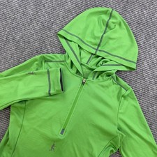 Alo Yoga Half Zip Hoodie Activewear Womens Small Lime Green Climbing Hiking