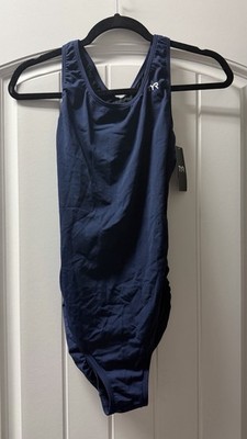 TYR Durafast Solid Maxfit One Piece Swimsuit Navy Size 40