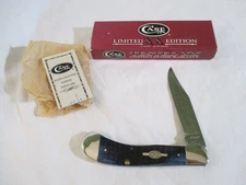 Case XX 1998 Limited Edition Dark Blue Rogers Jigged Saddlehorn Knife 61100 SS