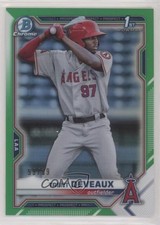 2021 Bowman Chrome Prospects Green Refractor 59/99 Trent Deveaux #BCP-94 0yj6