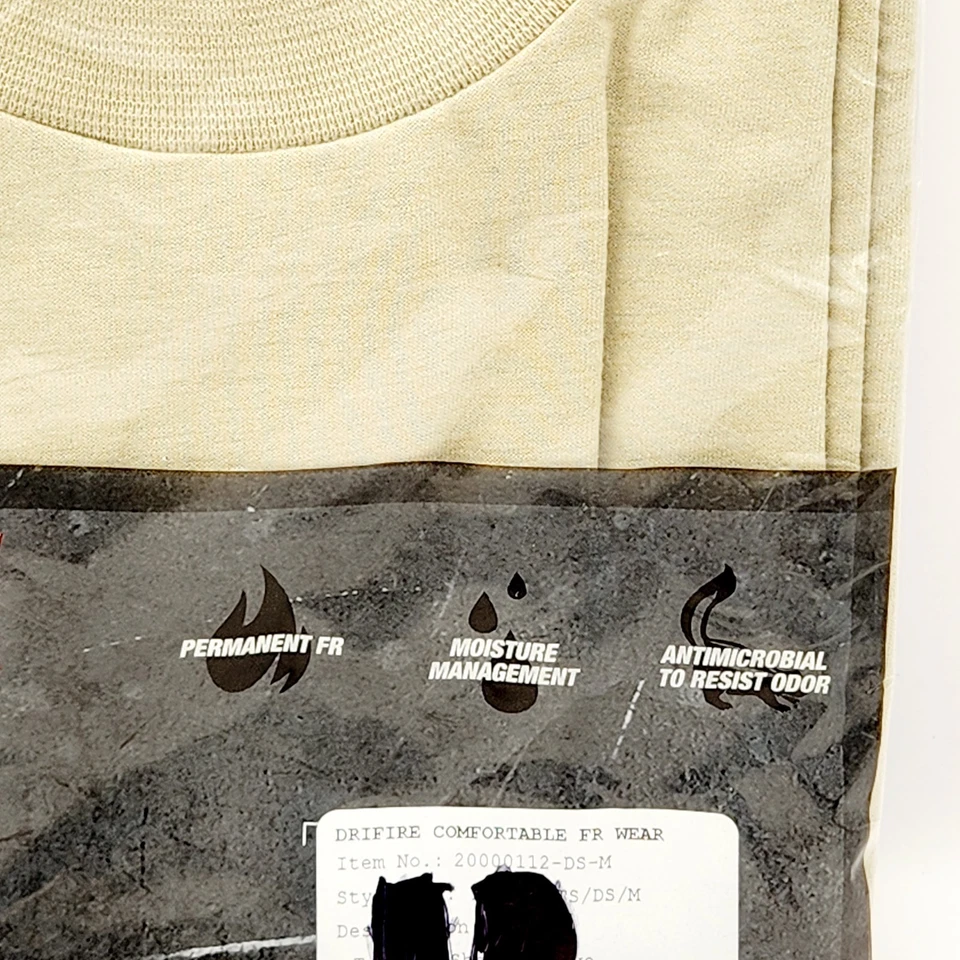 Drifire Ultra Lightweight Short Sleeve Tee T Shirt Permanent FR Desert Sand M - Image 4 of 4