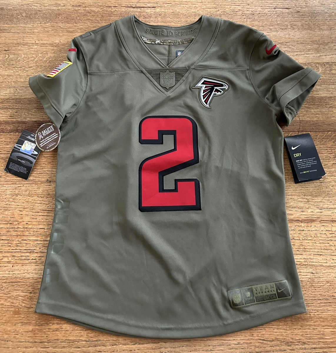 NIKE Atlanta Falcons NFL Matt Ryan #2 Salute To Service Green