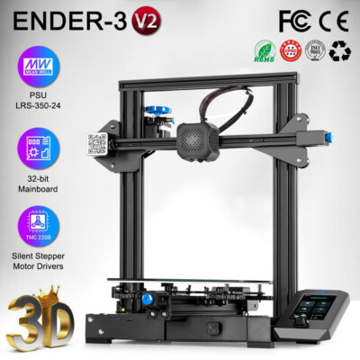 Creality Ender 3 V2 3D Printer 220X220X250mm Mean Well Power Silent Motherboard