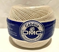 DMC Cebelia 100 Crochet Cotton Size 30 Ecru 50 gr Tatting Art 167G NEW