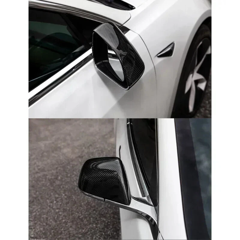 Rearview mirror protective cover carbon fiber car sticker for Tesla Model 3 Y - Image 4 of 4