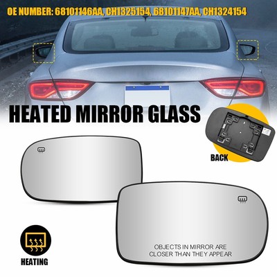 Rear View Mirror Glass With Heated Left Right Side For 2011-14 Chrysler 200 EAW