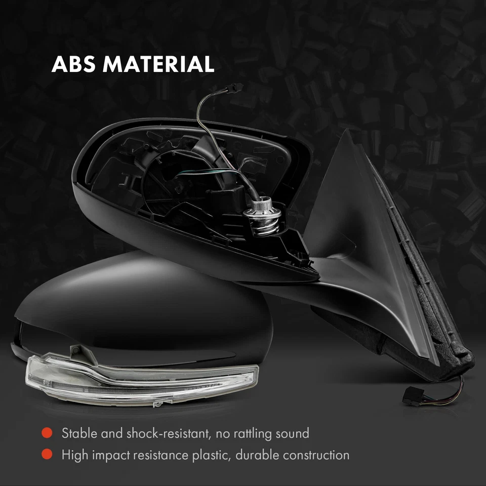 Espejo retrovisor térmico motorizado negro pasajero para Mercedes-Benz C180 C250 C300 C63 AMG Foto 3 de 4