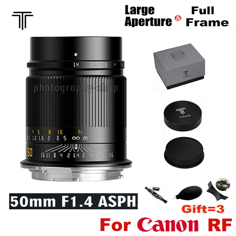 TTartisan 50mm F1.4 ASPH Full Frame MF Lens for Canon RF mount EOS