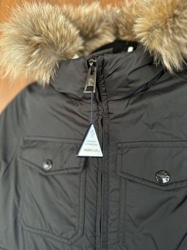 AUTH MONCLER Enfant Kids Youth Rook Padded Down Jacket Coat BLACK 8 Yr Boy - Picture 3 of 10