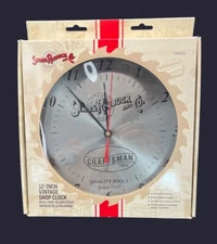 Sears Roebuck & Co. Craftsman Tool Saw Blade Wall Shop Clock 34153 NIB 12"