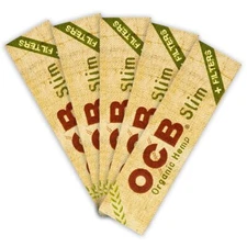 OCB Organic Hemp King-Size Slim Rolling Papers + Tips - 5pcs