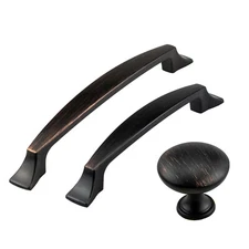 2710 Series Traditional Oil Rubbed Bronze Drawer Cabinet Pull Knob Handle Set