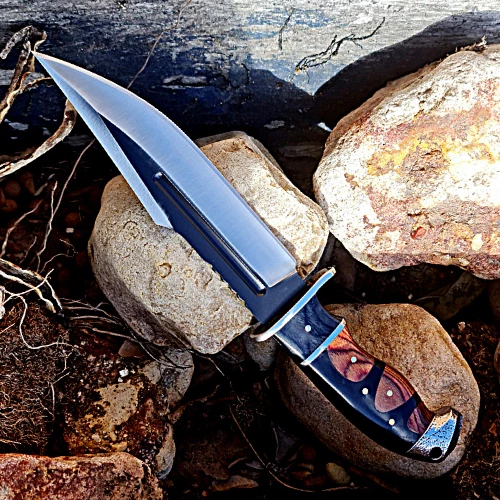 Outdoor COLUMBIA Hunting Knife Fixed Blade Large Bowie Camping Survival Knife - Picture 12 of 24
