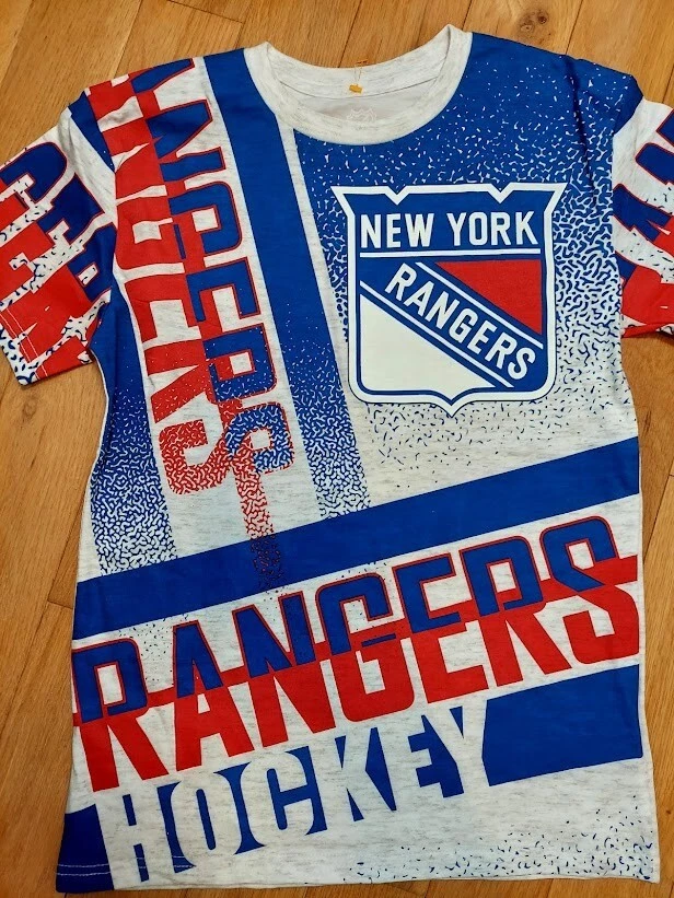 New York Rangers Youth Large 14/16 T-Shirt NHL Official Licensed New Light Grey — 第 3/4 张图片