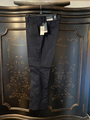 $125 Perry Ellis SLIM FIT PERFORMANCE TECH SUIT PANT Dark Sapphire  32x30 - Main Image