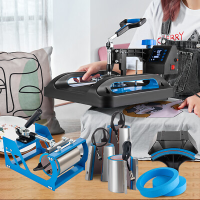 Hitgrand Heat Press 15x15 inch, Heat Press Machine for T-Shirts, 8 in 1 Heat Press with 30 OZ Tumbler Press, Combo Tumbler Heat Press Machine Sublimation for Hat Cap Mug Plate
