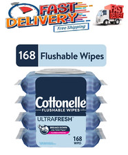Cottonelle Ultra Fresh Flushable Wet Wipes, 4 Flip-Top Packs