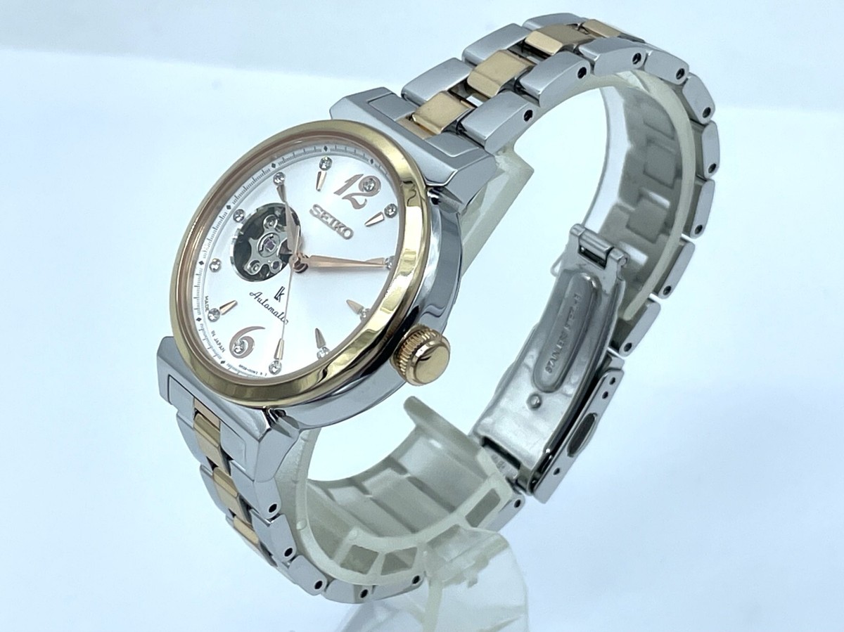 Near MINT SEIKO LUKIA Ladies Automatic Watch 12 Swarovski