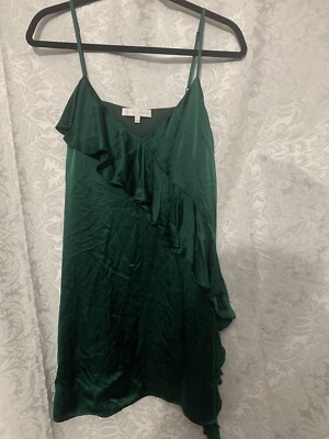 Corey Lynn Calter Silk Mini Dress Green Size Medium | eBay
