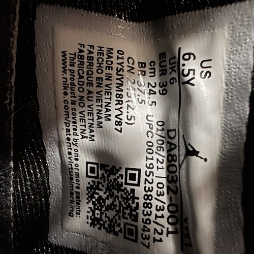 Nike Air Jordan Shoes DA8032-001 Black Basketball Sneakers Sz 6.5Y Youth Kids - Picture 12 of 23