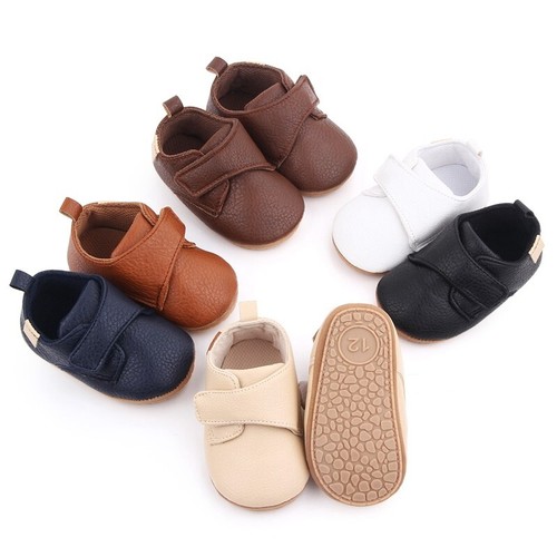 Toddler Baby First Walker Shoes PU Leather Soft Sole Sneakers Unisex 6 Colors