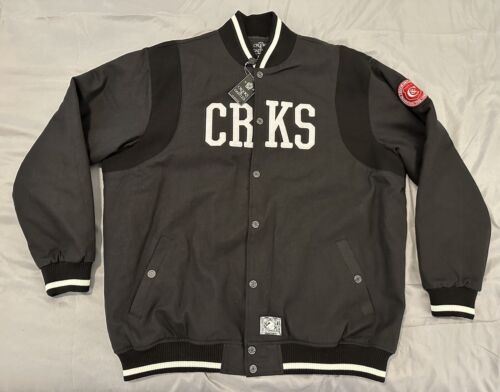 Crooks & Castles Woven Coliseum Jacket Black Varsity Men’s 3XL Brand New W/Tags - Picture 1 of 15