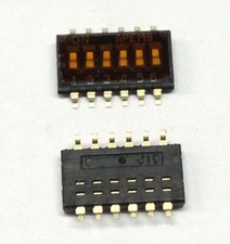  2 sztuki NHDS06TV SMD przełącznik kodowania DIP przełącznik przesuwny, 6-cyfrowy (M3786)
