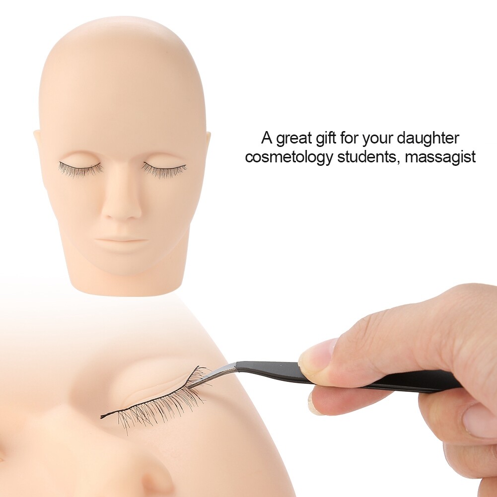 AU Mannequin Flat Head Practice Make Up Massage Training Model Eyelash