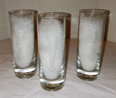 JOSE CUERVO SILVER TEQUILA SHOT GLASS LOT of 3 Shooters Barware alcohol RARE