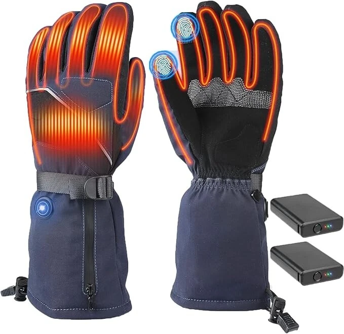 Fantaseal Rechargeable Electric Heated Thermal Gloves 4000mAh x2, Unisex