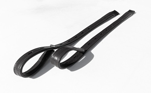 Leather T-Bar Dressage Stirrup Leathers No Stretch - Picture 3 of 9