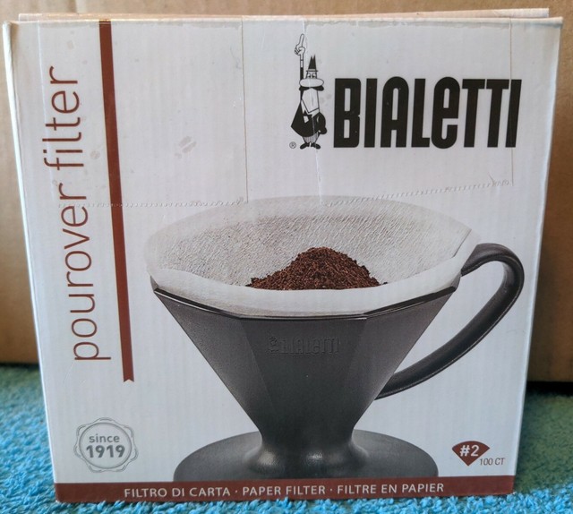 Bialetti 2 Pourover Filter 100 Ct 'italian Coffee Excellence' for sale