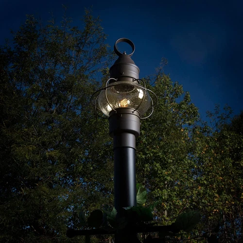 1766-RT Nantucket Outdoor Post Lantern Light, 10 In, Rustique - Picture 4 of 8