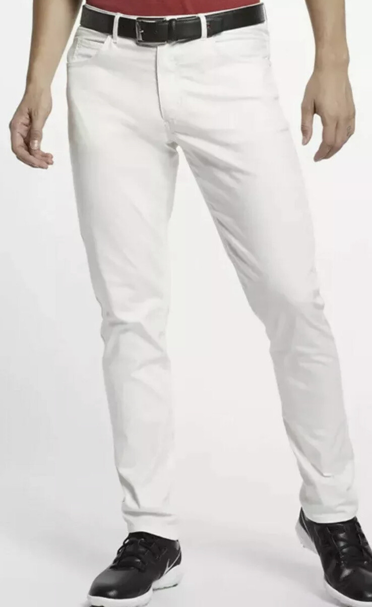 OFF WHITE X NIKE Nike Pantaloni da Golf Uomo Slim Fit 6 Tasche Flex Bianco Off 38X30 891924 133