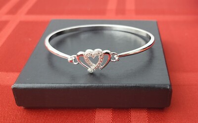 Women's Banter Diamond Accent Triple Heart 925 Sterling Silver
