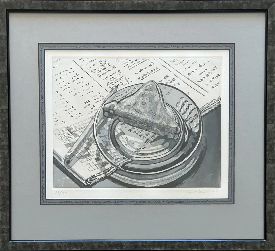 Janet Fish “Sandwich Still Life” Aguatinta Grabado Arte Pop Nueva York Mujer Artista Foto 2 de 4