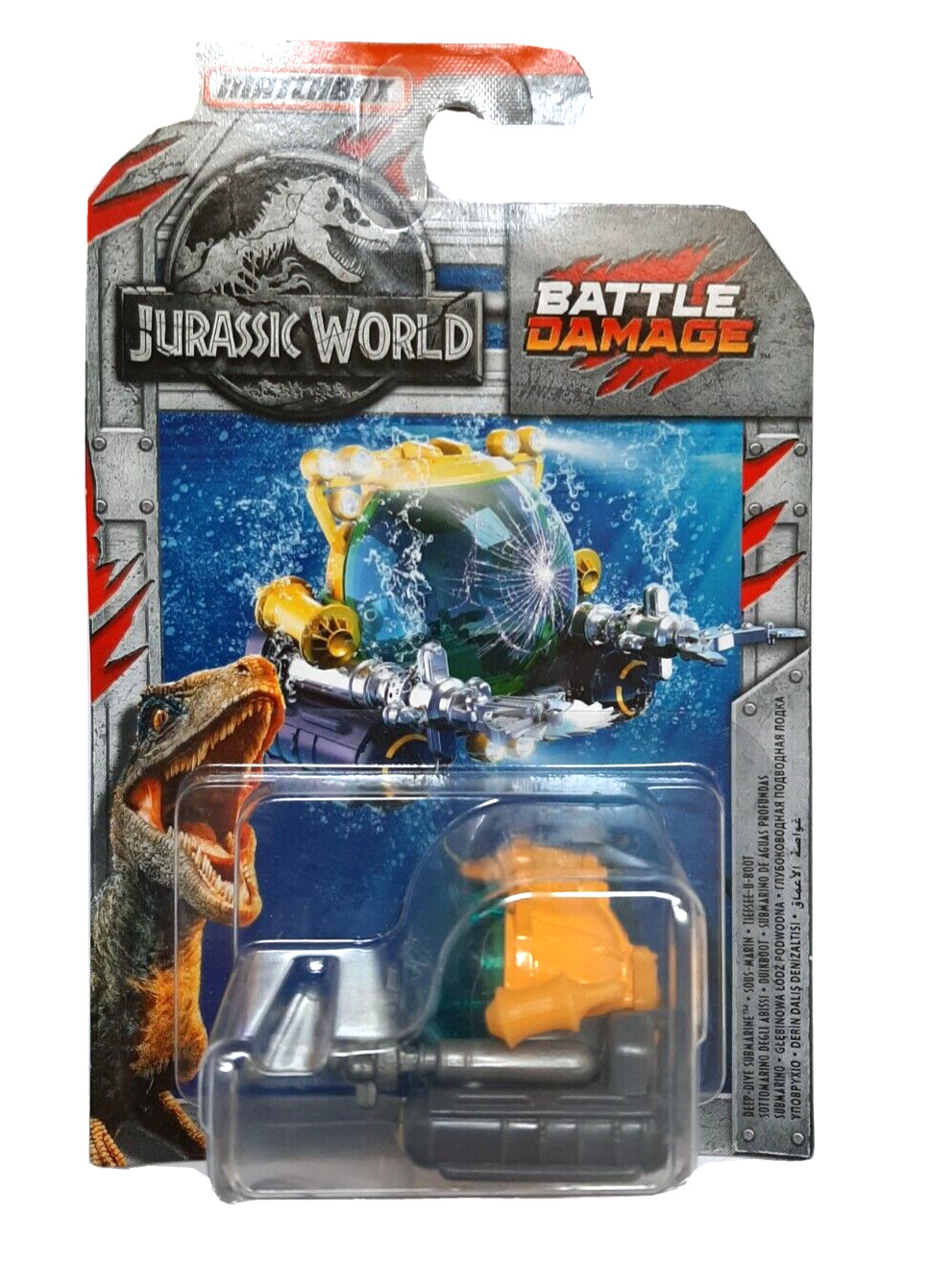 Die Cast Vehicle Jurassic World Deep-Dive Submarine - 1:64 #HW5020