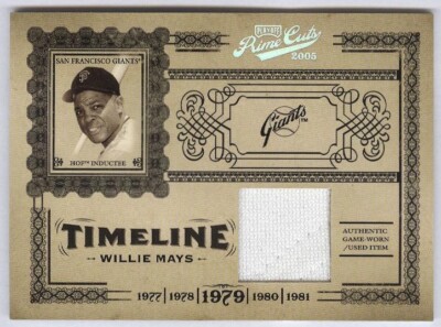 2005 Playoff Prime Cuts Willie Mays Timeline Game Jersey 24/50 His Jersey number
