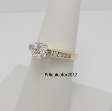 3/4CT Natural Diamond Engagement Wedding Bridal Ring 14K Yellow Gold Band