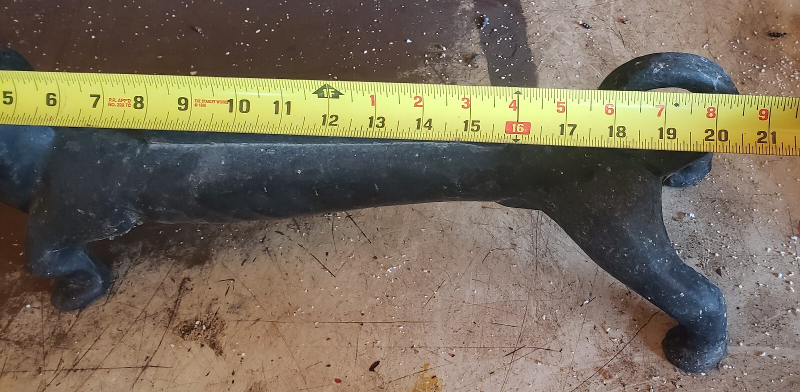 Antique Dachsund Cast Iron Weiner Dog Boot Scraper 21" Long 26.8 lbs