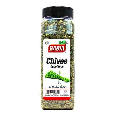 Badia Chopped Chives 2.5 oz Bottle   Dried, Dehydrated, Kosher Cebollinos