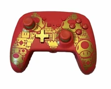Mario Gold Nintendo Switch Enhanced Wired Controller - Toad Red/Gold Style