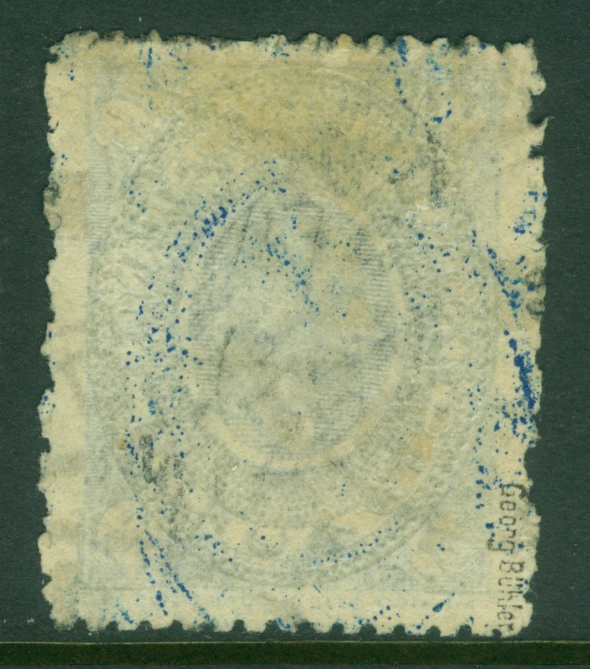 MÉXICO 1884 Hidalgo - Valores altos - 10 pesos azul Scott # 164 usado en muy buen estado Foto 2 de 2