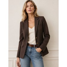 J.Crew Mercantile SZ 2 Schoolboy Blazer in Brown Gold Buttons